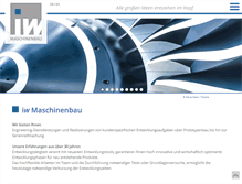 Tablet Screenshot of iw-maschinenbau.de